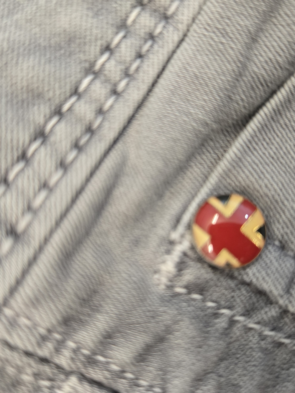 Hudson Jeans Grey Denim Waistband with Branded Label - Picture 3 of 7